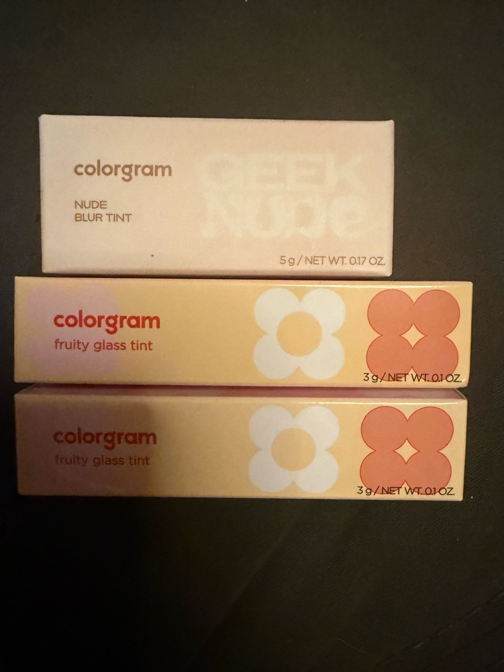 Lot of 3 Colorgram Fruity Glass Tint Lip Gloss- #4 & #5